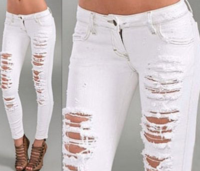 Как сделать красивые дырки на джинсах