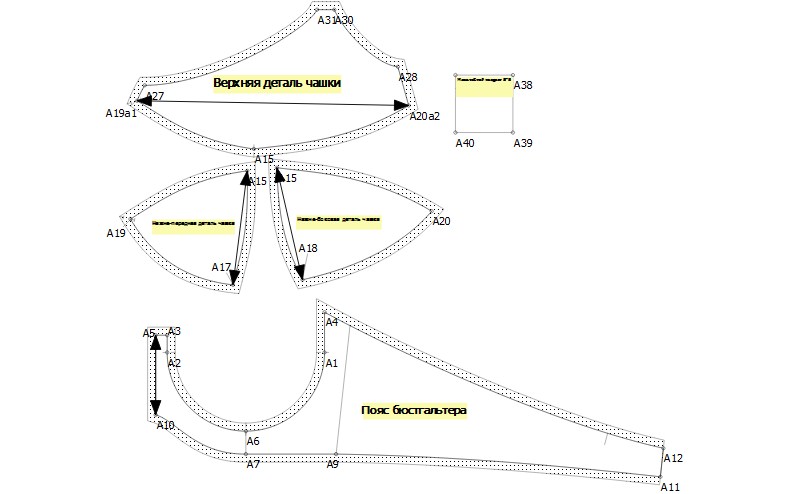 Выкройка бюстгальтера. Выкройка бюстгальтера размер 95с. Базовая выкройка чашки бюстгальтера. Выкройка чашки бюстгальтера 75в. Выкройка бюстгальтера Елена Фоменкова.